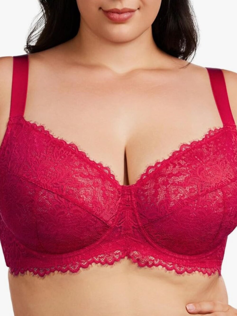 HSIA minimizer lace full coverage unlined Bra 34H